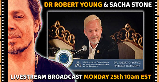 DR ROBERT YOUNG speaking to SACHA STONE